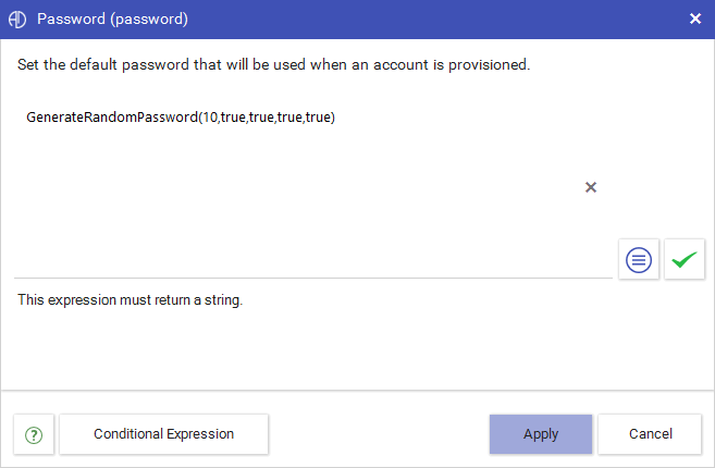 default password - random password.png